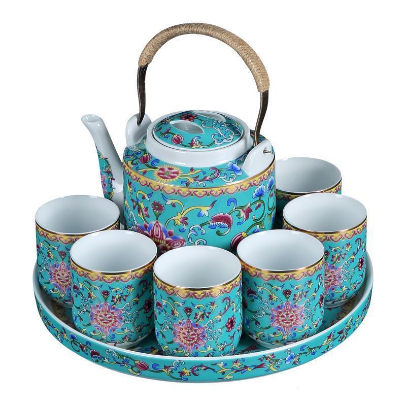 大容量景德镇陶瓷茶具套