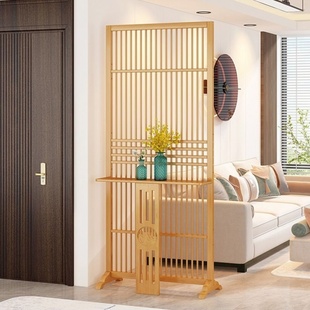 新中式屏风隔断客厅折叠可移动餐饮办公室挡风屏进门卧室遮挡墙竹