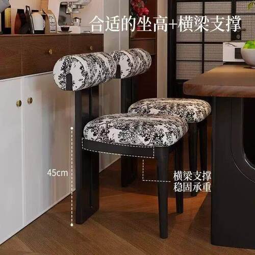 中古风实木餐桌椅轻奢高