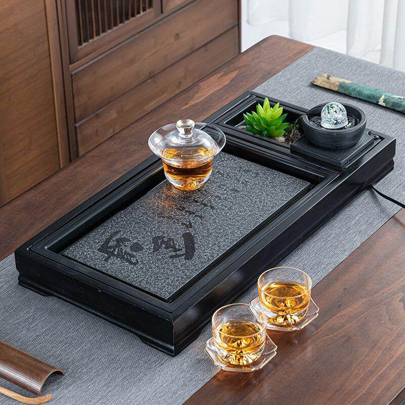 流水器实木一体茶具茶盘