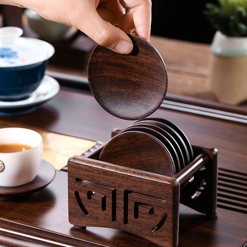 黑檀实木杯垫茶子隔热道