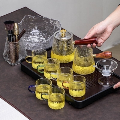 泡茶器轻奢玻璃茶具套装家用茶壶茶杯泡功夫茶具杯办公室会客喝茶