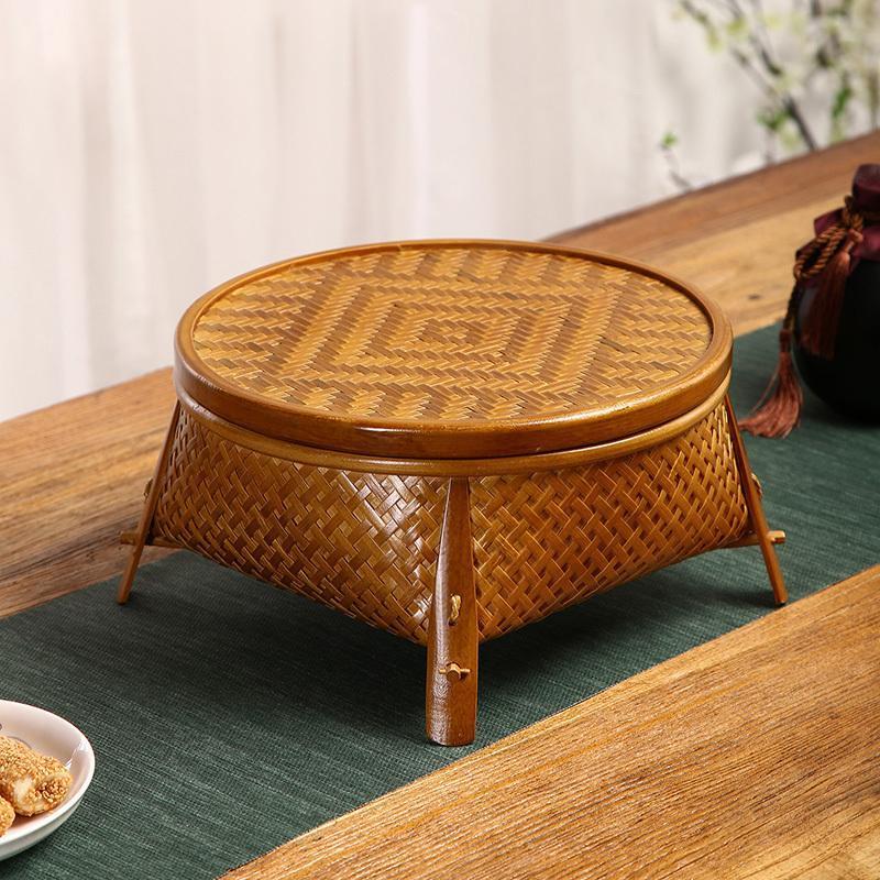 日式竹编茶具收纳盒茶台