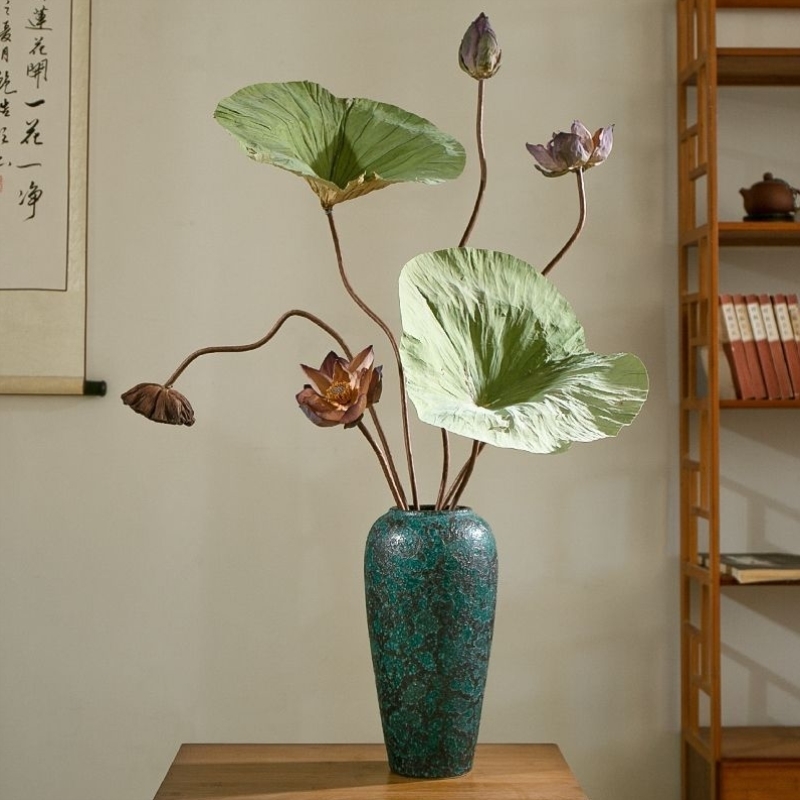 客厅陶瓷摆件花器复古创意家居干花花瓶景德镇日式装饰品陶艺插花