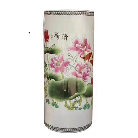 景德镇陶瓷直筒花瓶水培
