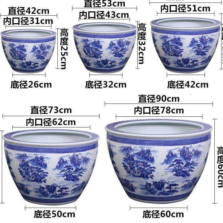景德镇陶瓷鱼缸养金睡莲