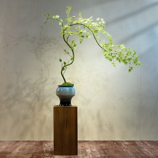 流泉枫仿真绿植假花高级古风新中式茶室装饰禅意玄关摆件小型盆景