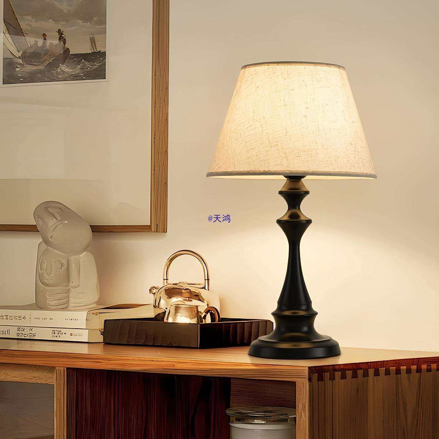 美式复古台灯卧室床头灯现代简约客厅桌面氛围灯怀旧小夜灯138