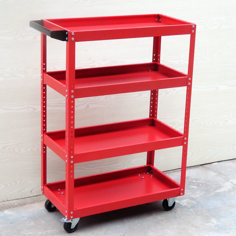 汽修三层工具箱柜手推车多功能零件周转移动车多层货架四层工具车图片