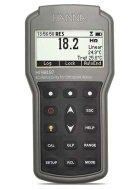意大利HANNA 超纯水微电脑EC-TDS-电阻率-NaCI-测定仪  HI98197
