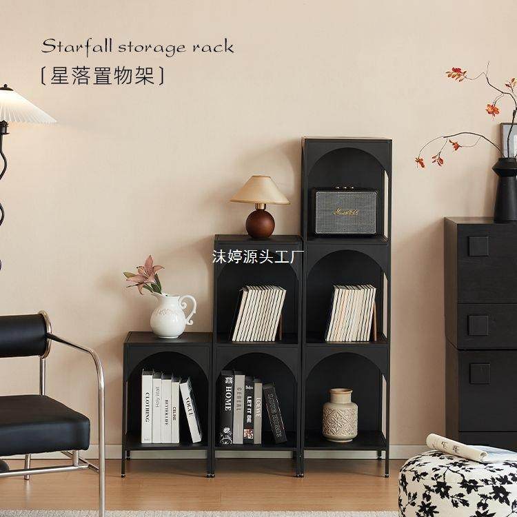 角落书柜杂物收纳陈列架展示柜创意书架铁艺书报架客厅落地置物架