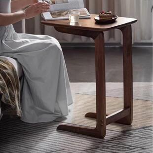 高颜值北美黑胡桃实木沙发边几可移动角几床头桌子客厅小茶台边柜