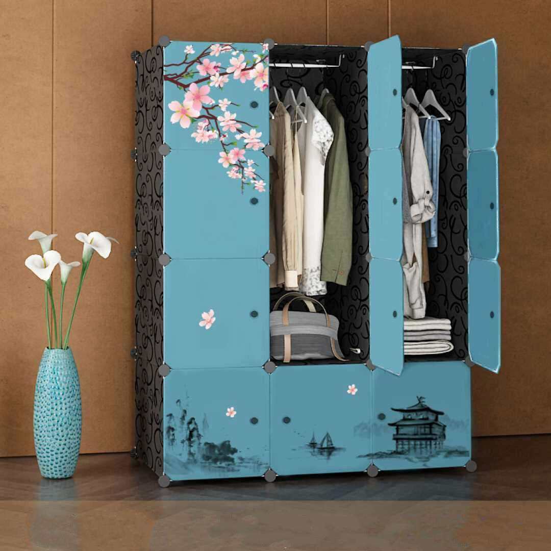塑料衣柜出租房用经济型家用组装仿布艺卧室储物收纳柜子塑料衣橱,收纳整理,烫衣板及配件,淘宝优惠券,粉丝福利购,淘宝优惠卷
