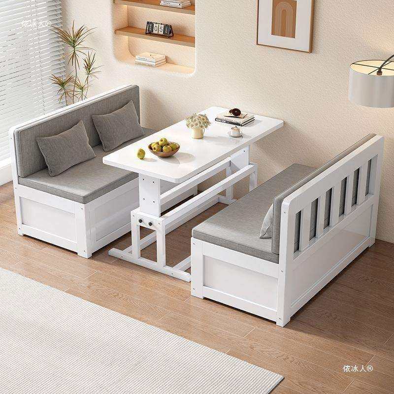 实木沙发床两用可折叠书桌一体伸缩客厅小户型卡座多功能储物床
