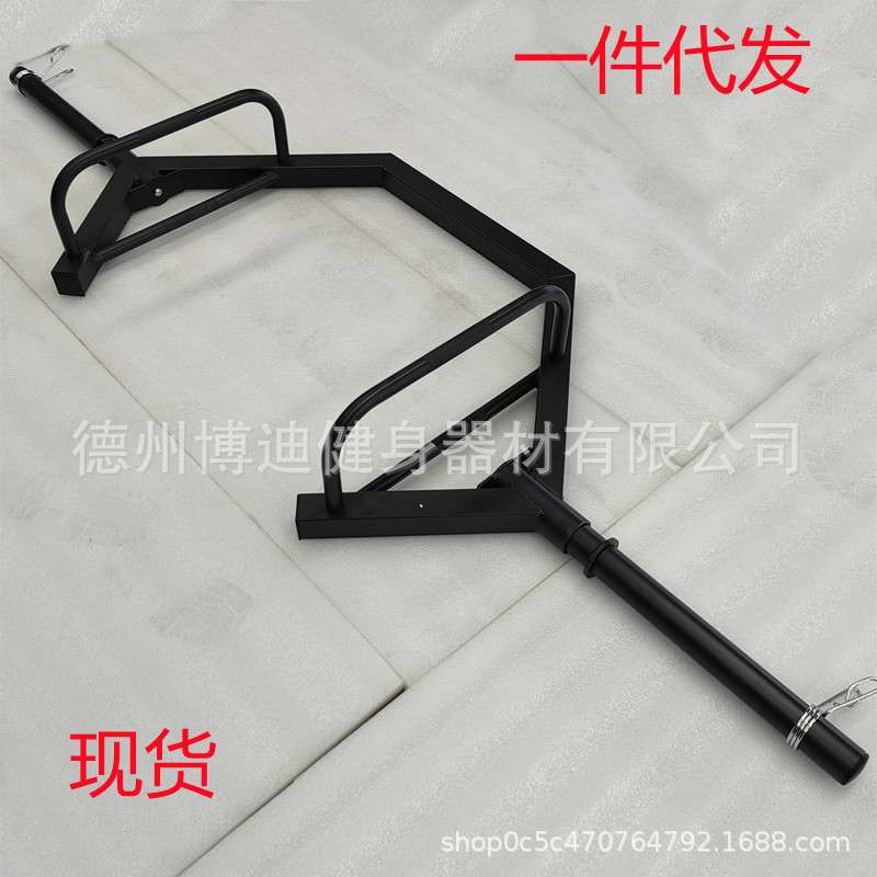 哑铃杆大环形曲杆奥杆男女士家用健身器材硬拉耸肩六角大孔杠铃杆