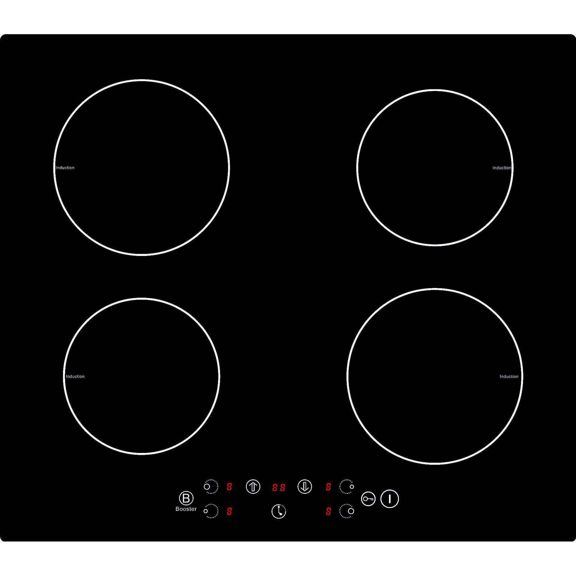 大功率4头四眼电磁炉多头家用电器厨房嵌入式家用电灶