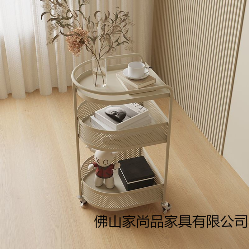 简约沙发迷你移动带轮茶几网红客厅阳台玻璃床头收纳小推车置物架