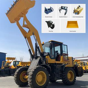 小型铲车装载机四驱柴油小铲车装载机养殖场农用四驱柴油抓木车
