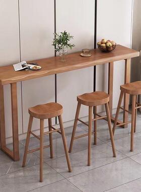 LCP2北欧小户型家用隔断玄关桌凳休闲靠墙长条吧台桌折叠奶