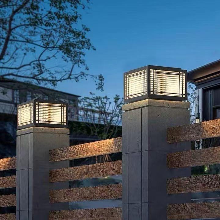 太阳能柱头灯户外防水接电照明灯庭院围墙家用别墅阳台大门柱子灯