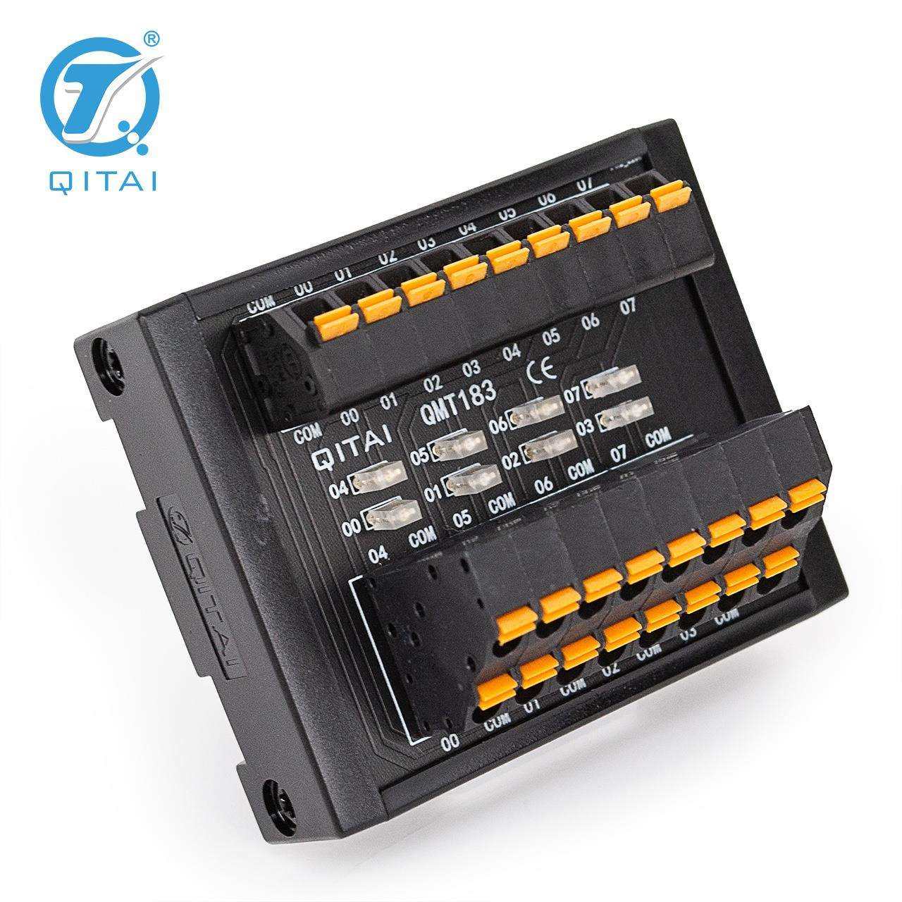 QMT183输入式端子台欧式快插端子8位输出接线盒电源分线器直插