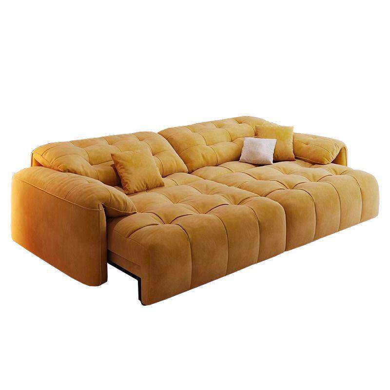 耳朵电动沙发客厅猫抓布零靠墙智能伸缩多功能沙发床一体两用