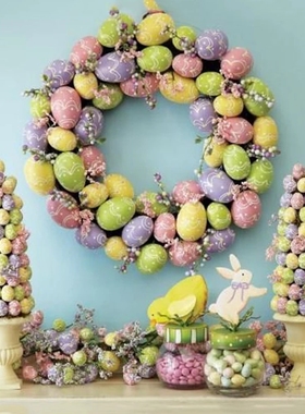 极速20/5c0Pcs Foam Easter Eggs Happy Easter Decorations Pain