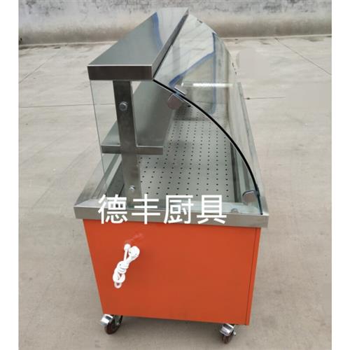极速保温蒸菜台 玻粥罩中式快餐车保温售饭台售S菜热菜浏阳汤菜台
