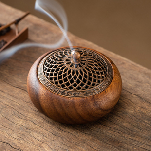 盘香炉家用室内办公室仿古香薰炉线香艾草沉香檀香炉熏供佛香摆件