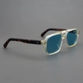 Yellow Frame Tortoise Shell Legs + Polarized Light Blue Lenses