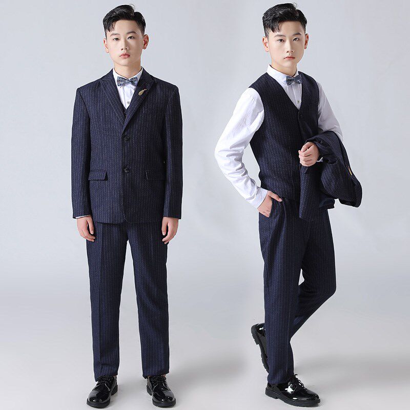 胖童西服套装男童加肥加大码小西装中大童主持人演出钢琴表演礼服
