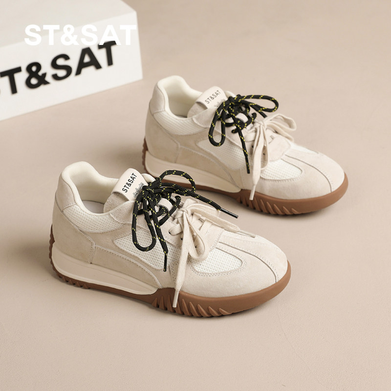 德训鞋增高5CM小码34码厚底休闲