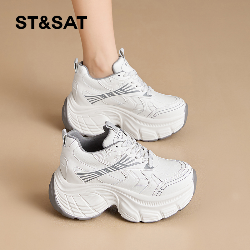 老爹鞋轻便舒适厚底内增高34小码