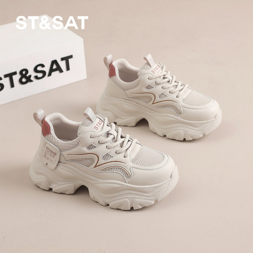 星期六老爹鞋女厚底6CM显脚小