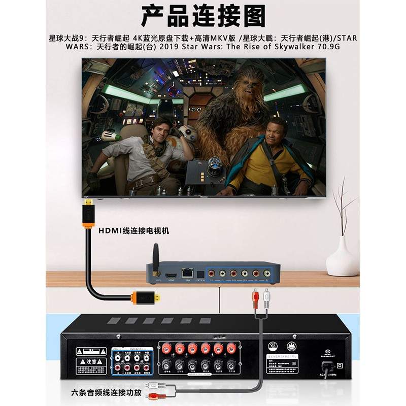 4k蓝光高清数字播放器家用支持DTS5.1声道音频解码器杜比全景声