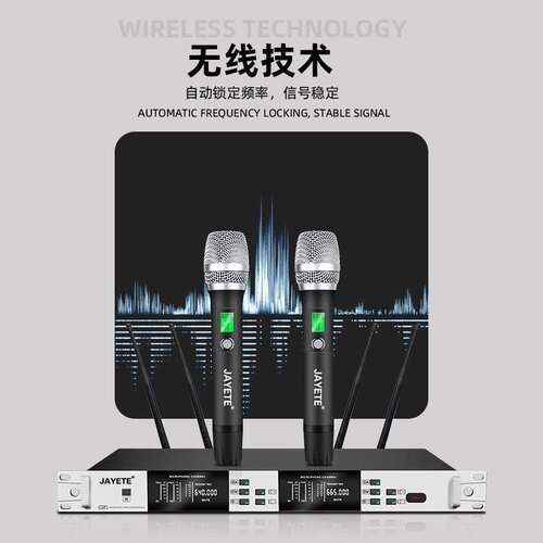 真分集话筒U段舞台演出学校会议演讲唱歌K歌专业一拖二无线麦克风
