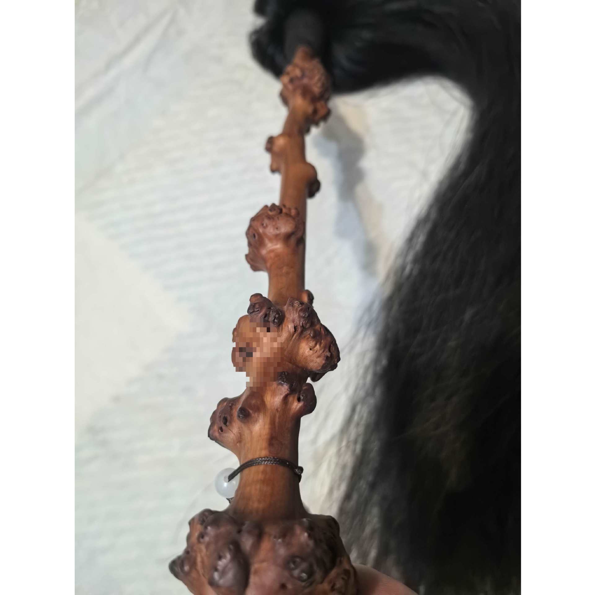 真马尾太极拂尘法器道具拂尘家用道家用品拂尘扫掸子拂沉除尘掸