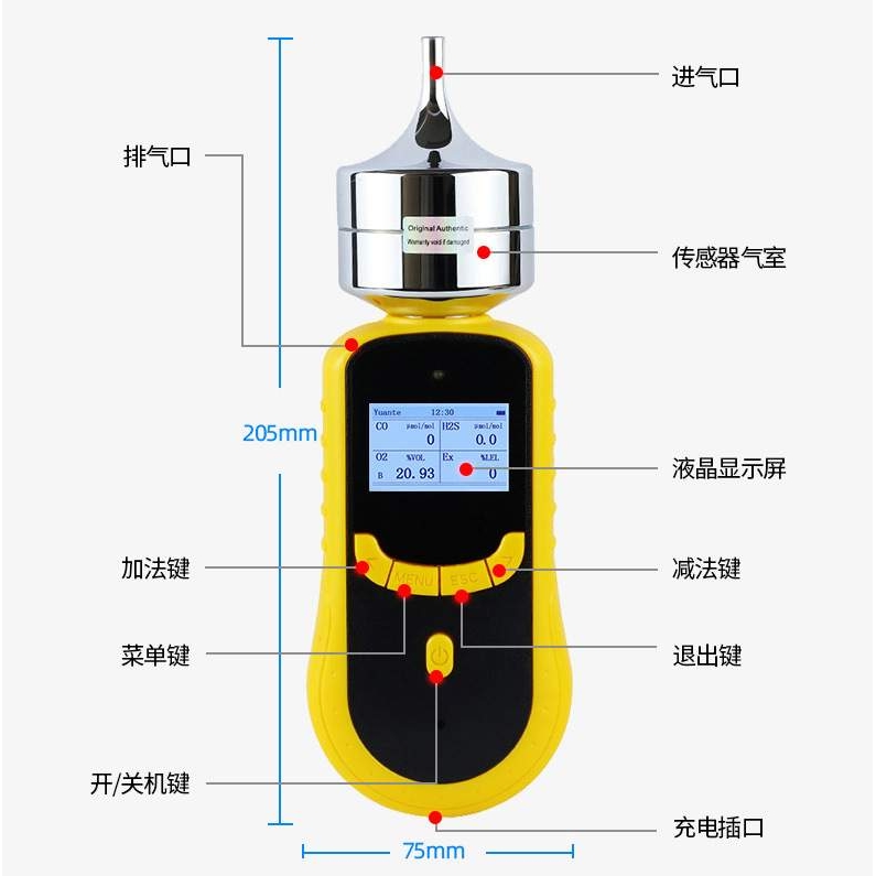 PID苯气体报警器 苯浓度检测报警仪 C6H6有毒气体报警器