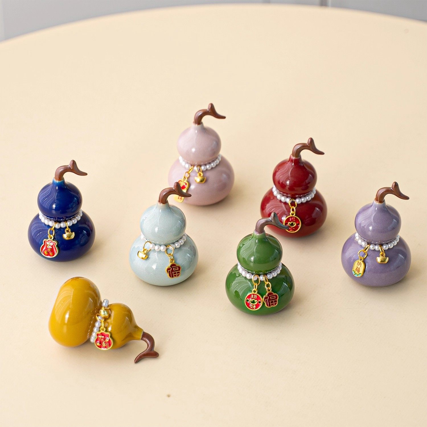 创意家居福禄陶瓷葫芦摆件家用茶宠招财装饰中式搬家乔迁新年礼物,家居饰品,桌面摆件,淘宝优惠券,粉丝福利购,淘宝优惠卷
