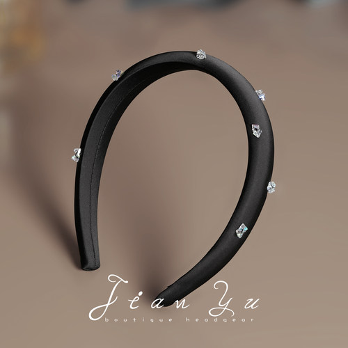 轻奢刺绣水品花瓣发箍