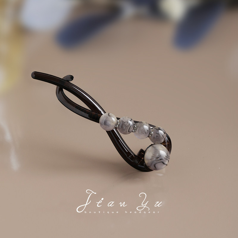 新中式国风发饰珍珠超仙扭扭夹气质高级感一字夹精致优雅百搭头饰,饰品/流行首饰/时尚饰品新,发饰,淘宝优惠券,粉丝福利购,淘宝优惠卷