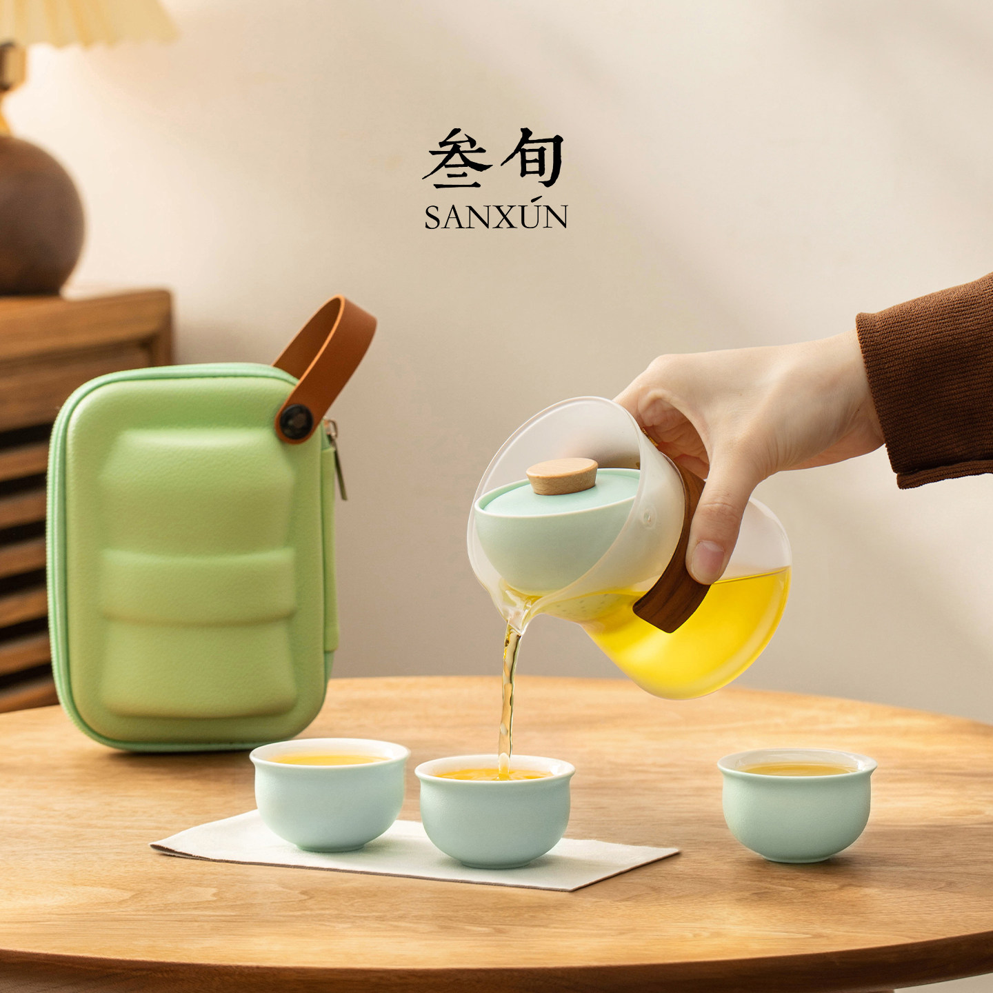 三旬云雾多巴胺转转泡小青柑专用泡茶壶快客杯户外便携式旅行茶具