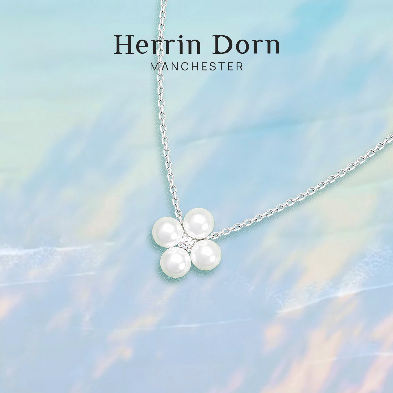 HD赫琳德四叶草珍珠项链杨颖同款