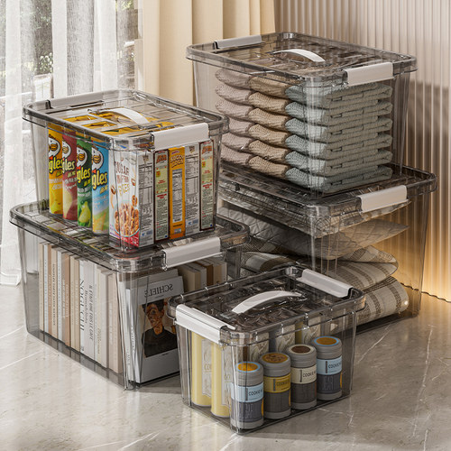 懒小纳透明母婴收纳箱手提