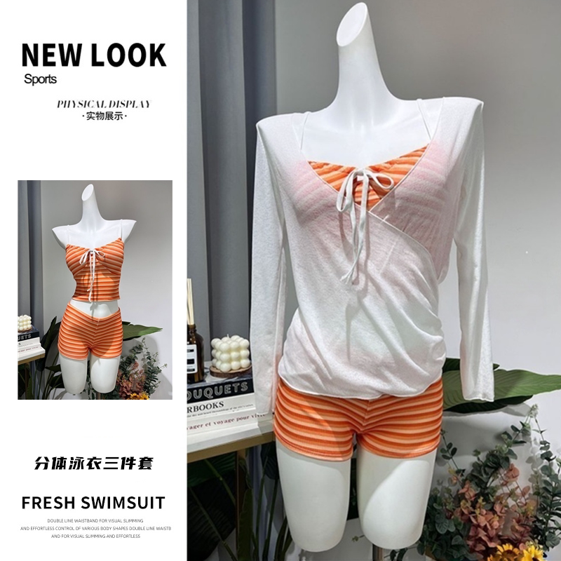 泳衣女分体三件套韩版ins风少女