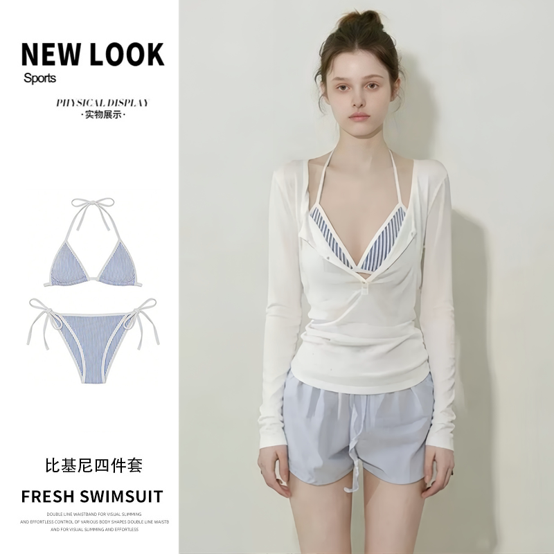 泳衣女新款比基尼四件套韩版ins