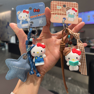 2026新品 凯蒂猫HelloKitty玩偶钥匙扣书包挂件批发 萌趣少女心正版