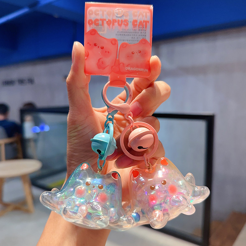 正版章鱼猫猫公仔钥匙扣