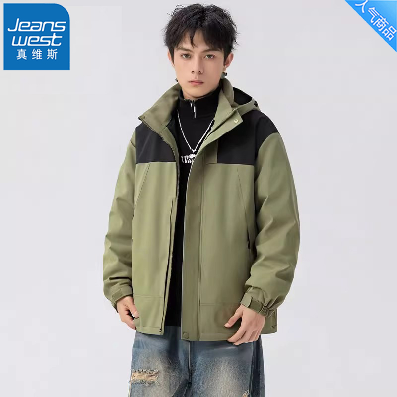 真维斯冲锋衣男女同款春秋季