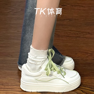 安踏轻风软底板鞋女款低帮百搭小白鞋厚底增高休闲鞋时尚运动简约